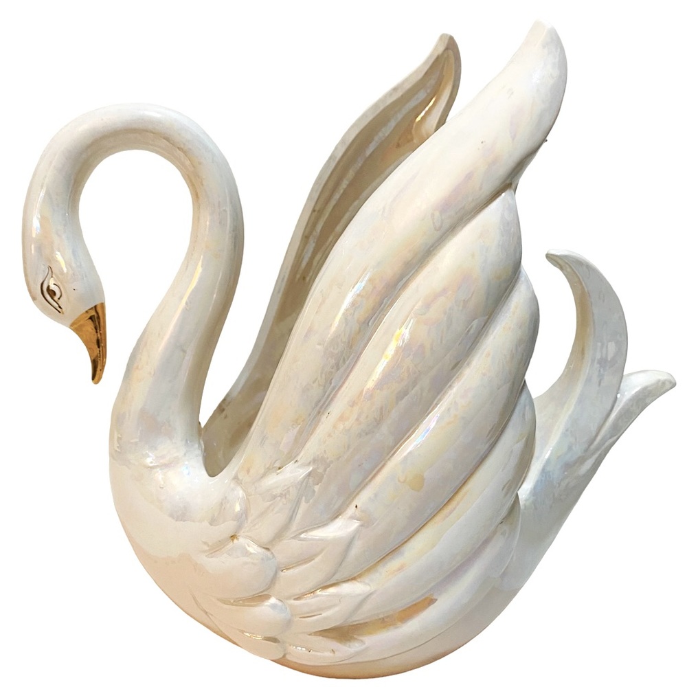 Vintage Iridescent Swan